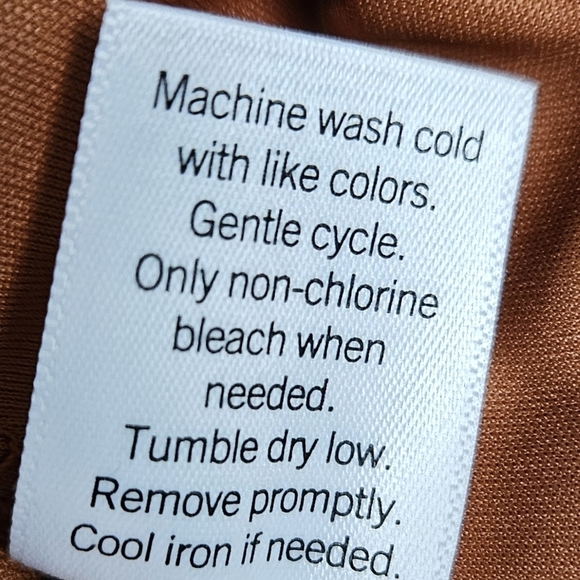 Nine West Rust Long Sleeve V-neck Blouse With Empire Waist - Picture 6 of 11